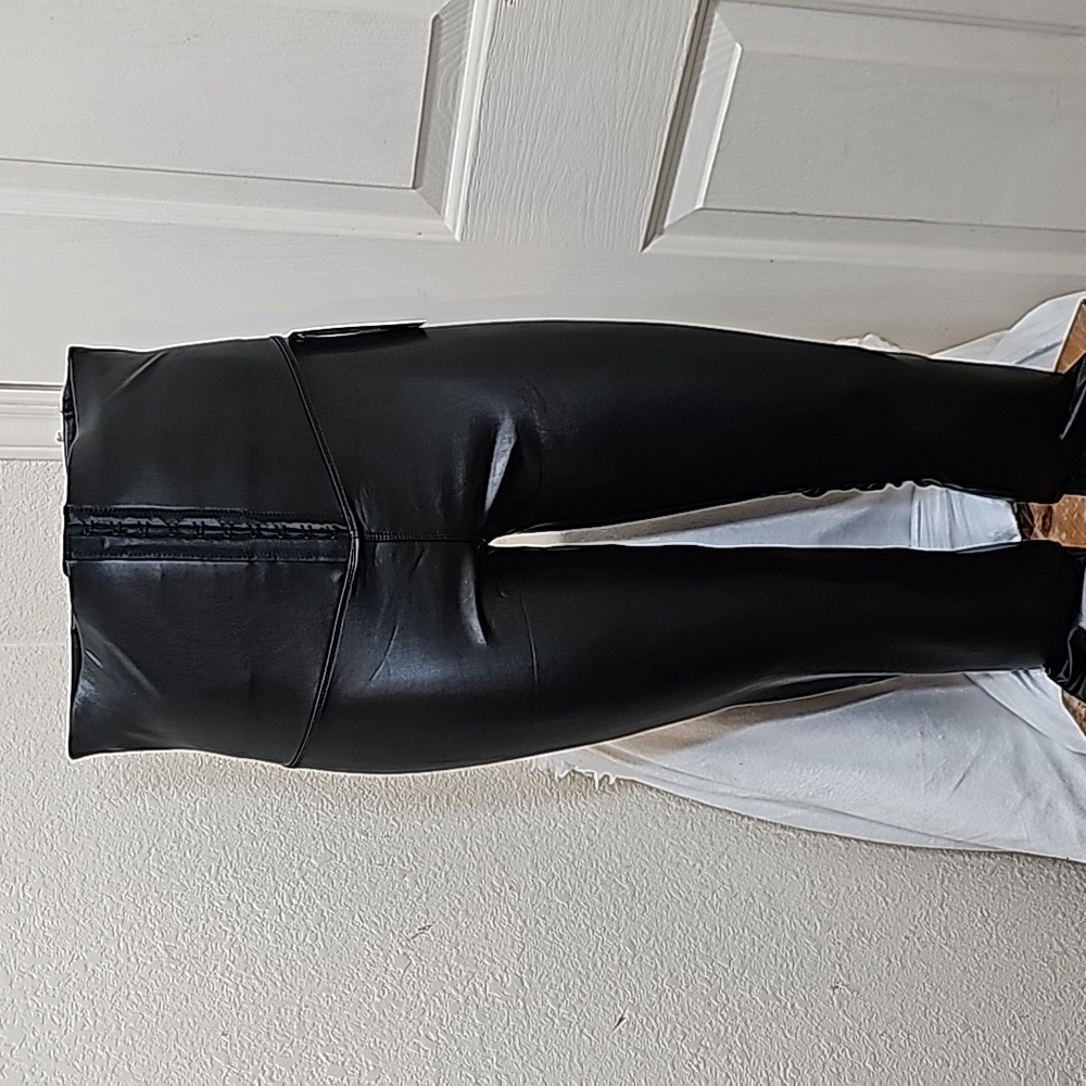 OTOS Faux Leather Waist Trainer Leggings